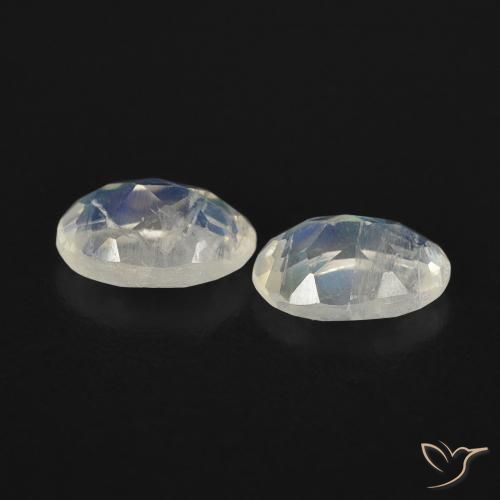 Gemme di Pietra di luna arcobaleno Bianco bluastro naturale da 0.82 ct, Taglio marquise, Trasparente