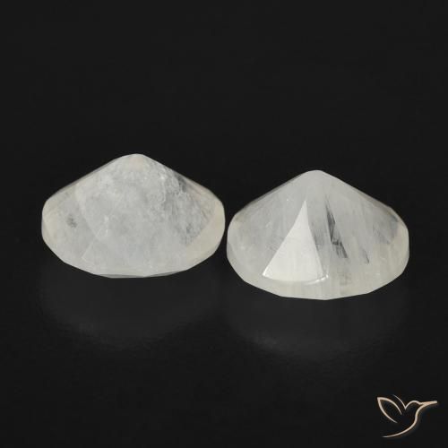 Gemme di Pietra di luna arcobaleno Bianco bluastro naturale da 2.11 ct, Ovale, Trasparente