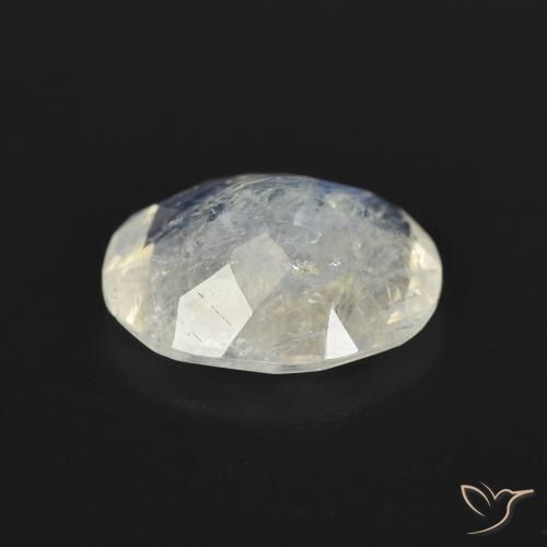 Pietra di luna arcobaleno Bianco bluastro naturale da 2.68 ct, Ovale, Trasparente