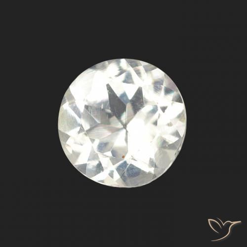 Pietra di luna arcobaleno Bianco bluastro naturale da 0.66 ct, Rotondo, Trasparente
