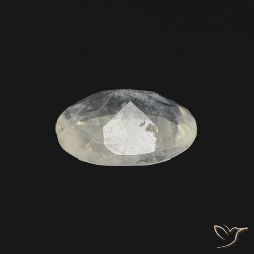 Pietra di luna arcobaleno Bianco bluastro naturale da 1.04 ct, Ovale, Trasparente