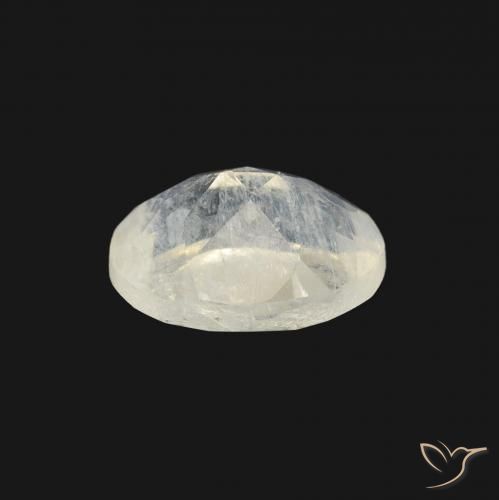 Pietra di luna arcobaleno Bianco bluastro naturale da 1.23 ct, Ovale, Trasparente
