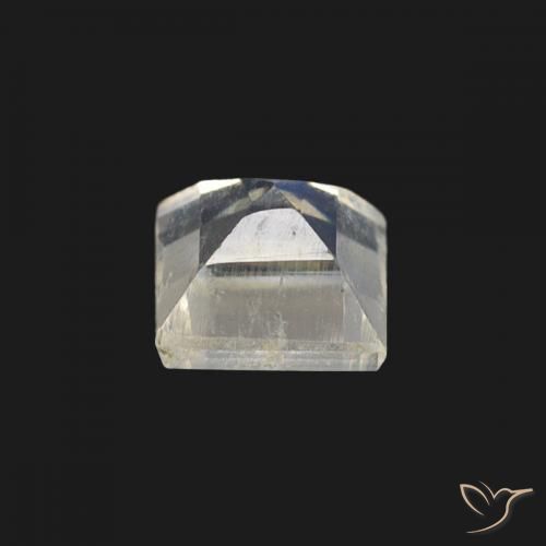 Pietra di luna arcobaleno Bianco bluastro naturale da 0.33 ct, Quadrato, Trasparente