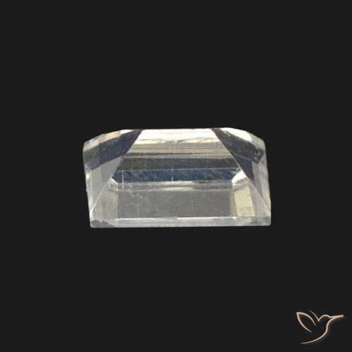 Pietra di luna arcobaleno Bianco bluastro naturale da 0.47 ct, Taglio a baguette, Trasparente