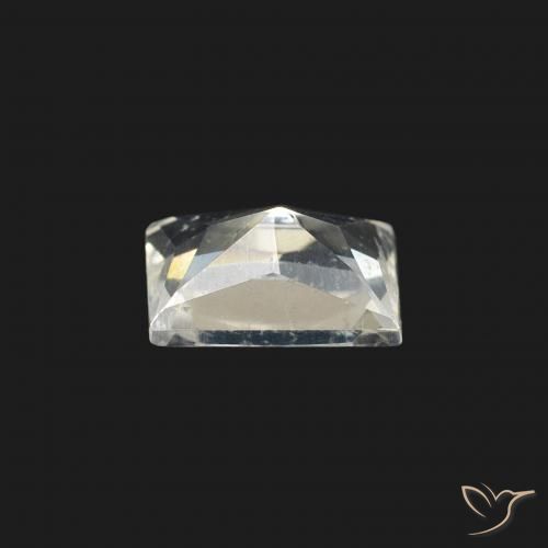 Pietra di luna arcobaleno Bianco bluastro naturale da 0.47 ct, Taglio a baguette, Trasparente