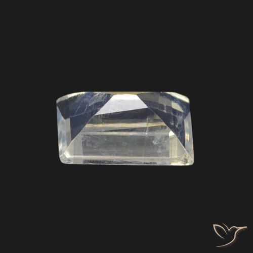 Pietra di luna arcobaleno Bianco bluastro naturale da 0.56 ct, Taglio a baguette, Trasparente