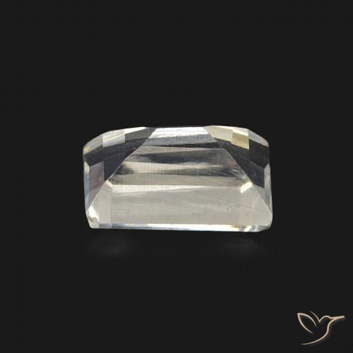 Pietra di luna arcobaleno Bianco bluastro naturale da 0.47 ct, Taglio a baguette, Trasparente