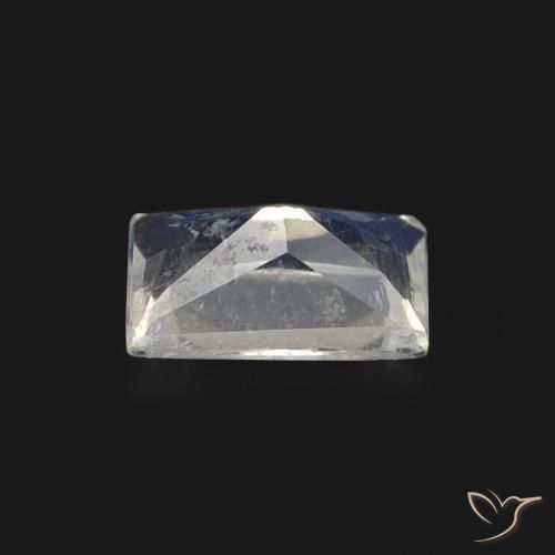 Pietra di luna arcobaleno Bianco bluastro naturale da 0.49 ct, Taglio a baguette, Trasparente