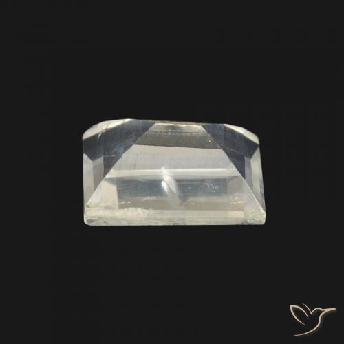 Pietra di luna arcobaleno Bianco bluastro naturale da 1.00 ct, Taglio a baguette, Trasparente