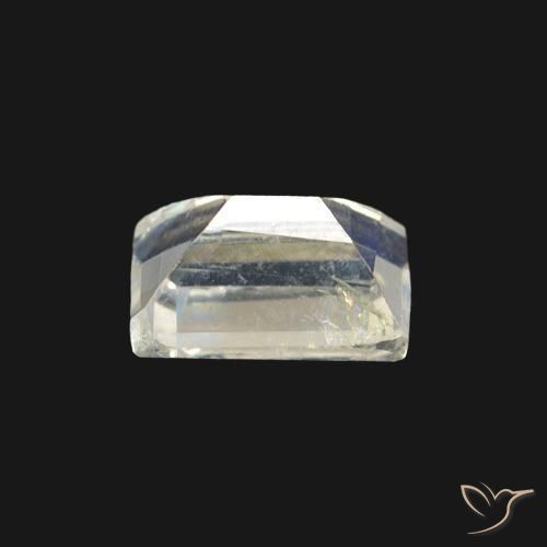 Pietra di luna arcobaleno Bianco bluastro naturale da 0.54 ct, Taglio a baguette, Trasparente