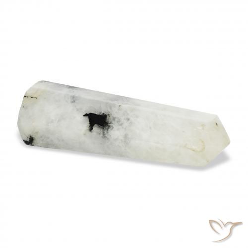 Pietra di luna arcobaleno bianco con nero naturale da 41.20 ct, Taglio a fantasia, Opaco