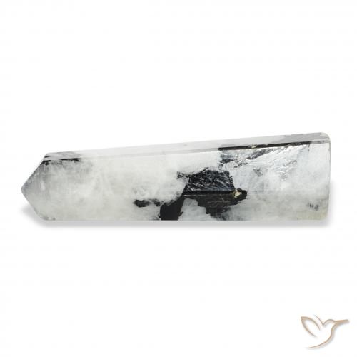 Pietra di luna arcobaleno bianco con nero naturale da 33.97 ct, Taglio a fantasia, Opaco