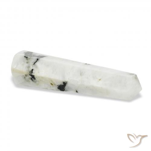 Pietra di luna arcobaleno bianco con nero naturale da 43.58 ct, Taglio a fantasia, Opaco