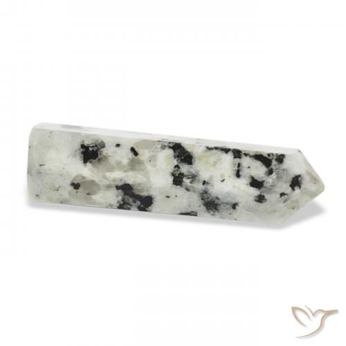 Pietra di luna arcobaleno bianco con nero naturale da 45.95 ct, Taglio a fantasia, Opaco
