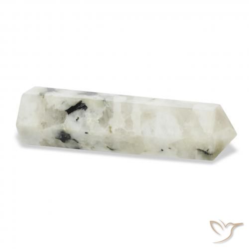Pietra di luna arcobaleno bianco con nero naturale da 51.57 ct, Taglio a fantasia, Opaco