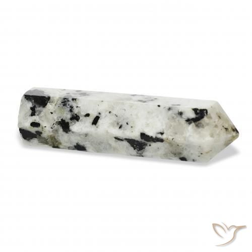 Pietra di luna arcobaleno bianco con nero naturale da 47.54 ct, Taglio a fantasia, Opaco
