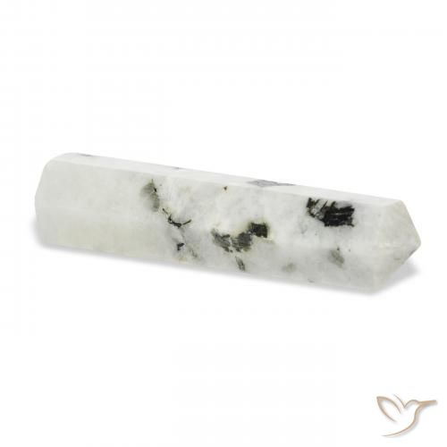 Pietra di luna arcobaleno bianco con nero naturale da 42.52 ct, Taglio a fantasia, Opaco