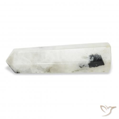 Pietra di luna arcobaleno bianco con nero naturale da 33.60 ct, Taglio a fantasia, Opaco