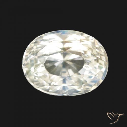 3.43ct Naturale Bianco bluastro Pietra di luna arcobaleno, Ovale, VVS