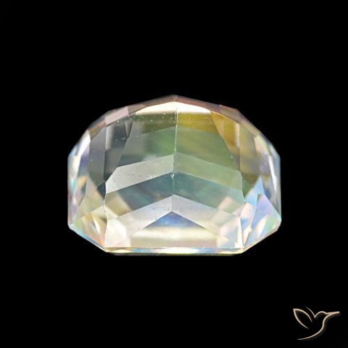 Pietra di luna arcobaleno Multicolore Bianco naturale da 2.55 ct, Ottagonale / Taglio smeraldo, VVS