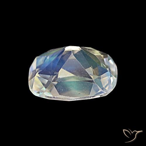 Pietra di luna arcobaleno Multicolore Bianco naturale da 1.69 ct, Cuscino, VVS