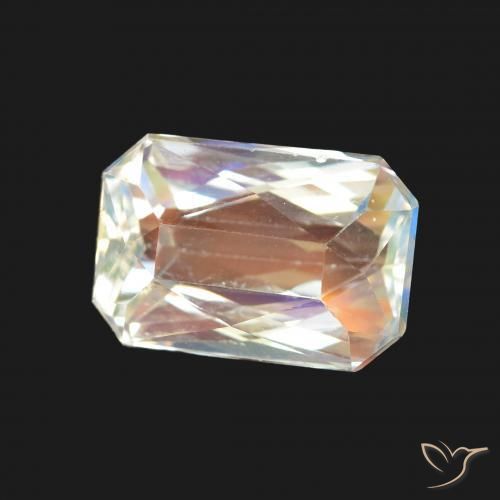 Pietra di luna arcobaleno Multicolore Bianco naturale da 2.36 ct, Ottagonale / Taglio smeraldo, VS