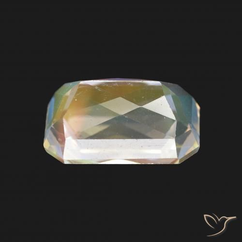 Pietra di luna arcobaleno Multicolore Bianco naturale da 2.36 ct, Ottagonale / Taglio smeraldo, VS