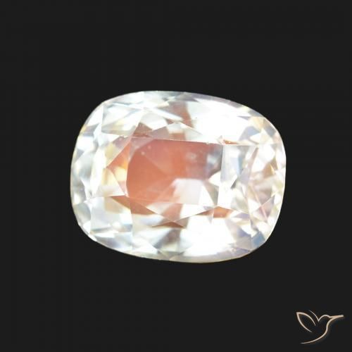 Pietra di luna arcobaleno Multicolore Bianco naturale da 2.40 ct, Cuscino, VVS