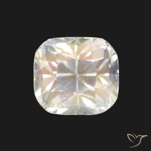 1.68ct Multicolore Bianco Pietra di luna arcobaleno, Cuscino, VS