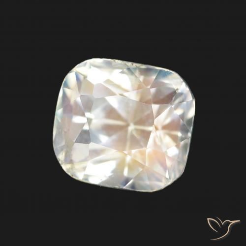 Pietra di luna arcobaleno Multicolore Bianco naturale da 1.68 ct, Cuscino, VS