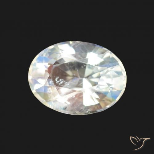 Pietra di luna arcobaleno Multicolore Bianco naturale da 1.64 ct, Ovale, VS