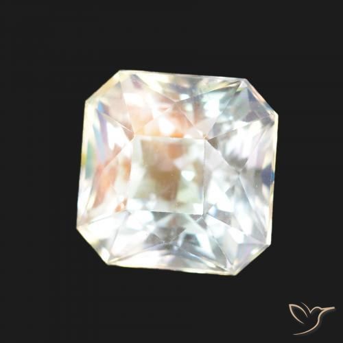 Pietra di luna arcobaleno Multicolore Bianco naturale da 1.87 ct, Ottagonale / Taglio smeraldo, VVS-VS