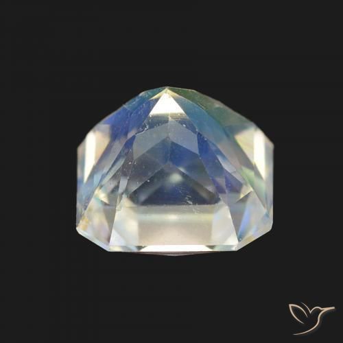 Pietra di luna arcobaleno Multicolore Bianco naturale da 1.87 ct, Ottagonale / Taglio smeraldo, VVS-VS