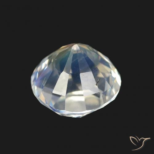 Pietra di luna arcobaleno Multicolore Bianco naturale da 1.59 ct, Rotondo, VVS-VS