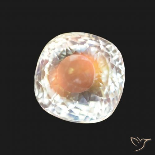 Pietra di luna arcobaleno Multicolore Bianco naturale da 2.00 ct, Cuscino, VVS-VS