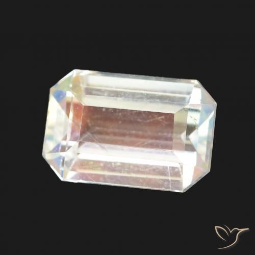 Pietra di luna arcobaleno Multicolore Bianco naturale da 2.11 ct, Ottagonale / Taglio smeraldo, VVS-VS