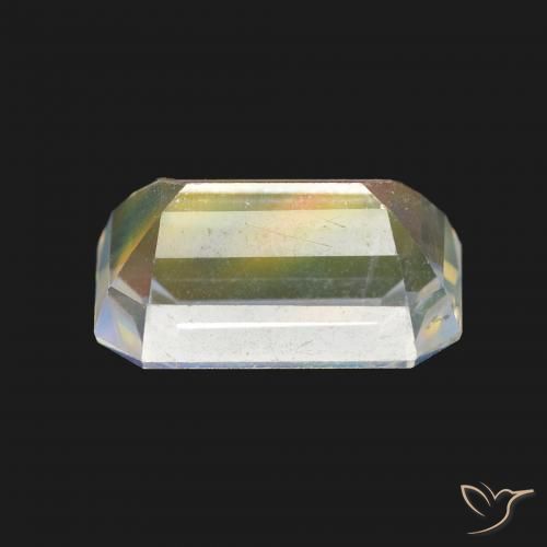 Pietra di luna arcobaleno Multicolore Bianco naturale da 2.11 ct, Ottagonale / Taglio smeraldo, VVS-VS