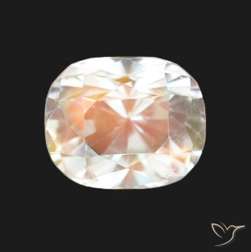 2.19ct Multicolore Bianco Pietra di luna arcobaleno, Cuscino, VVS-VS