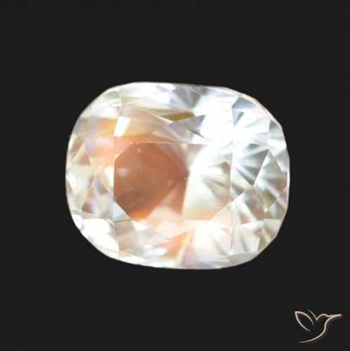 Pietra di luna arcobaleno Multicolore Bianco naturale da 2.19 ct, Cuscino, VVS-VS