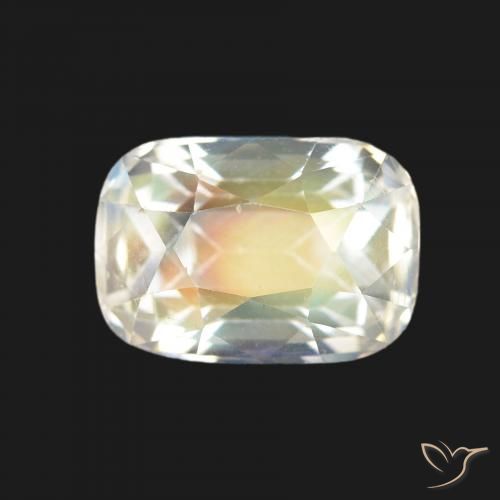 1.64ct Multicolore Bianco Pietra di luna arcobaleno, Cuscino, VVS-VS