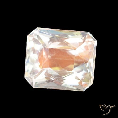 Pietra di luna arcobaleno Multicolore Bianco naturale da 2.55 ct, Ottagonale / Taglio smeraldo, VVS-VS