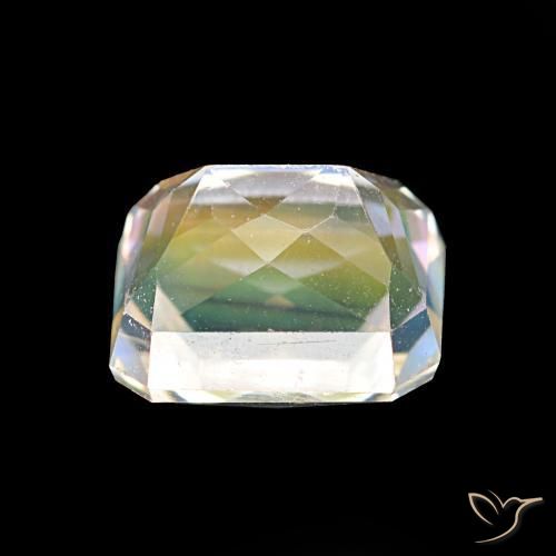 Pietra di luna arcobaleno Multicolore Bianco naturale da 2.55 ct, Ottagonale / Taglio smeraldo, VVS-VS