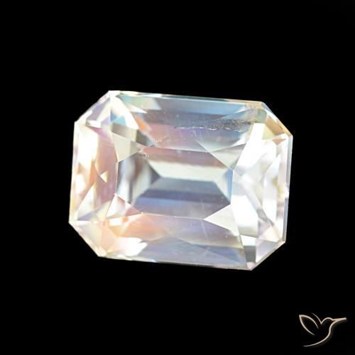Pietra di luna arcobaleno Multicolore Bianco naturale da 2.47 ct, Ottagonale / Taglio smeraldo, VVS-VS