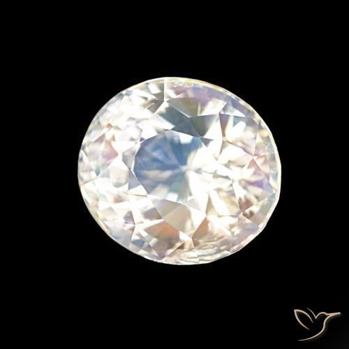 Pietra di luna arcobaleno Multicolore Bianco naturale da 2.10 ct, Ovale, VS