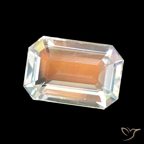 Pietra di luna arcobaleno Multicolore Bianco naturale da 2.62 ct, Ottagonale / Taglio smeraldo, VVS