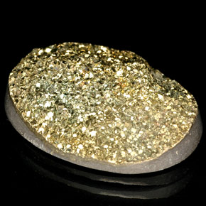 Pirite arcobaleno naturale multicolore da 10,27 ct, taglio ovale, opaco