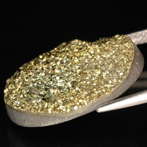 Pirite arcobaleno naturale multicolore da 10,27 ct, taglio ovale, opaco