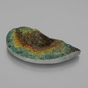 Pirite arcobaleno naturale multicolore da 39,36 ct, forma fantasia, opaco