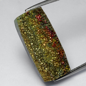 Pirite arcobaleno Multicolore naturale da 10.00 ct, Taglio a baguette, Opaco