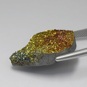 Pirite arcobaleno Multicolore naturale da 33.73 ct, Forma a pera, Opaco